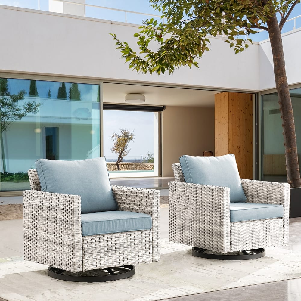 Outdoor Swivel Chairs Patio Glider Chairs Set of 2