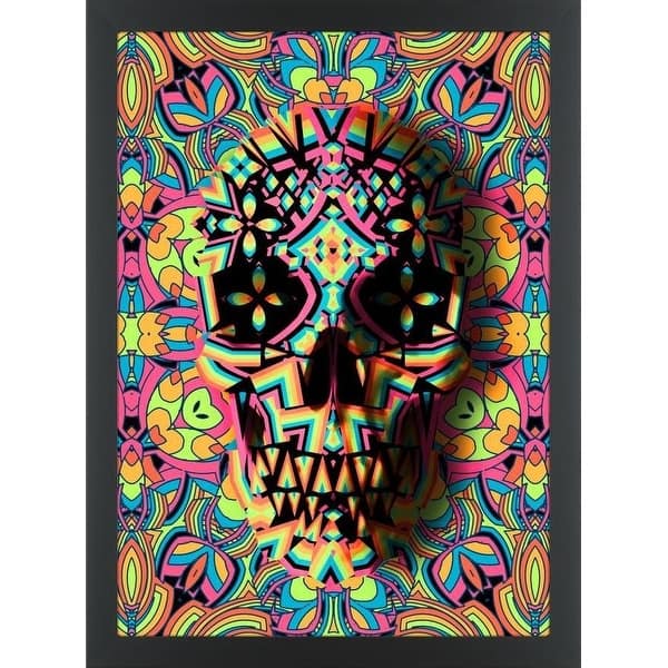 Shop Easy Art Prints Ali Gulec S Skull Geo Premium Canvas Art