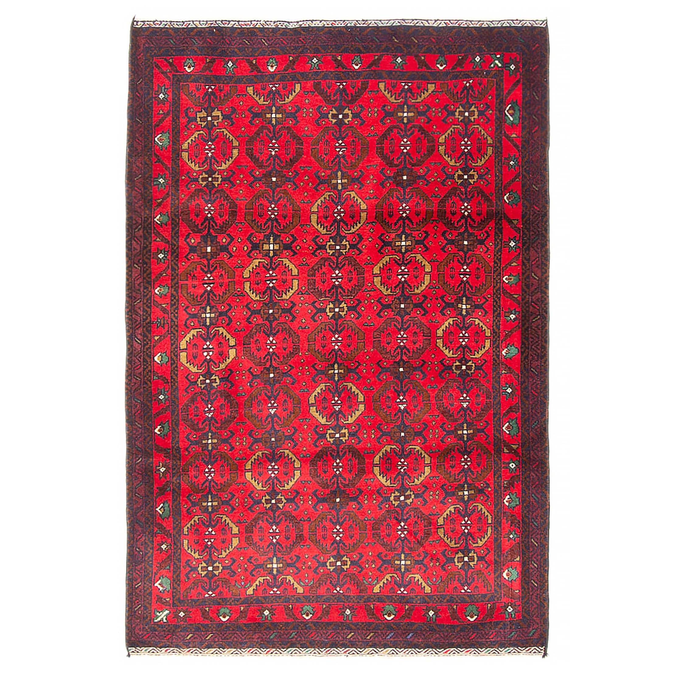 Teimani Red Rug 3'2" x 4'10" - 3'2 x 4'10