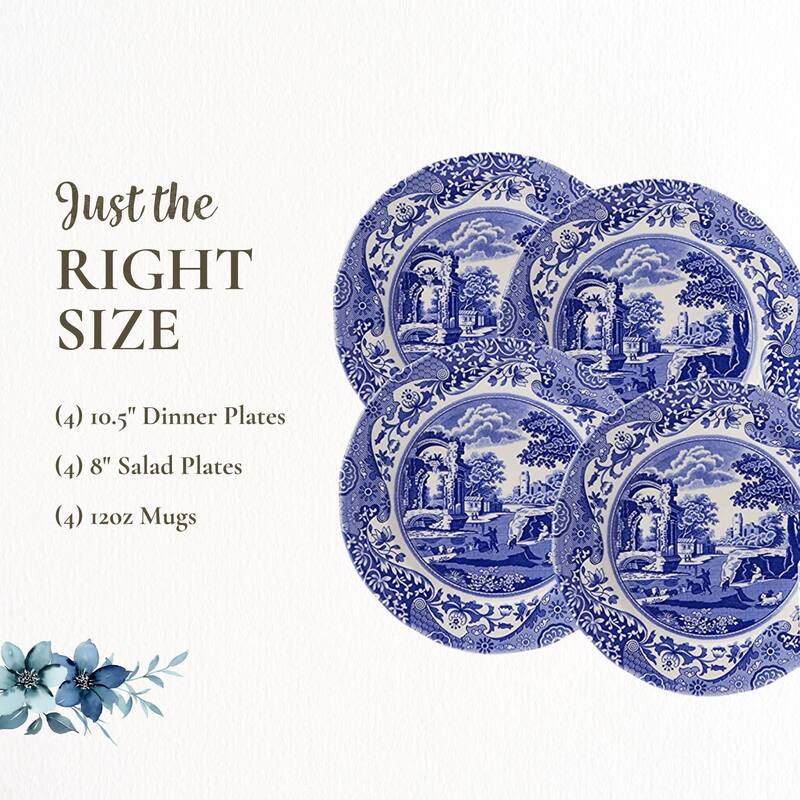 Spode Blue Italian 12 Piece Set