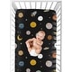 preview thumbnail 6 of 4, Sweet Jojo Designs Black Space Themed Boy Fitted Crib Sheet -Moon & Stars, Whimsical, Outerspace, Galaxy Planets, Rockets, Moons