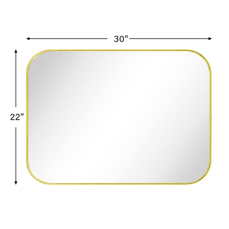 TEHOME Lucia Contemporary Rounded Rectangle Bathroom Vanity Mirror