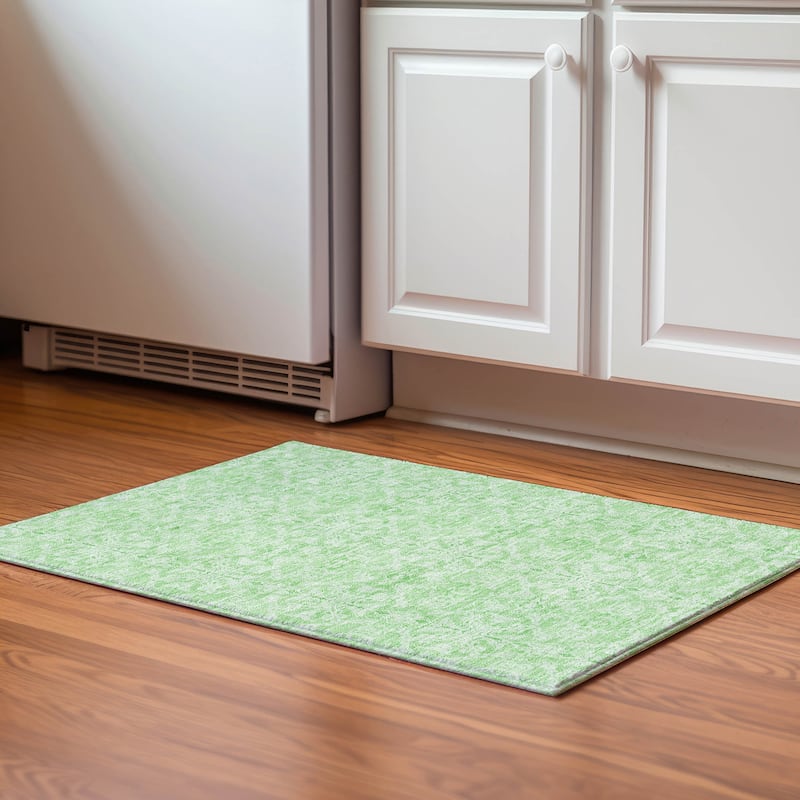Premium Washable Super Soft Boho Crest Mayfield Rug - Lime - 1' 8" x 2' 6" - Rectangle