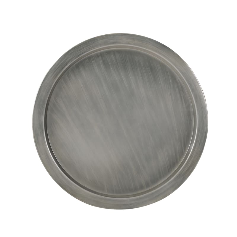 Accent Coffee Table, 25 Inch Hourglass Shape, Gray Hammered Finish