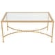 preview thumbnail 11 of 20, SAFAVIEH Couture Matilda Gold Leaf Glass Coffee Table