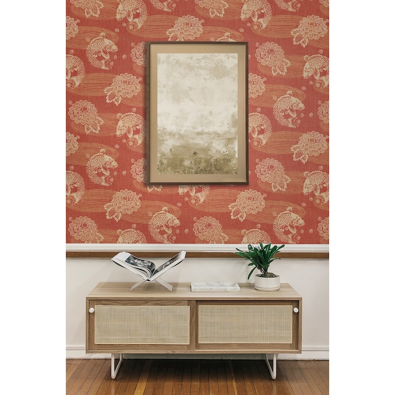 Seabrook Designs Alder Koi Unpasted Wallpaper