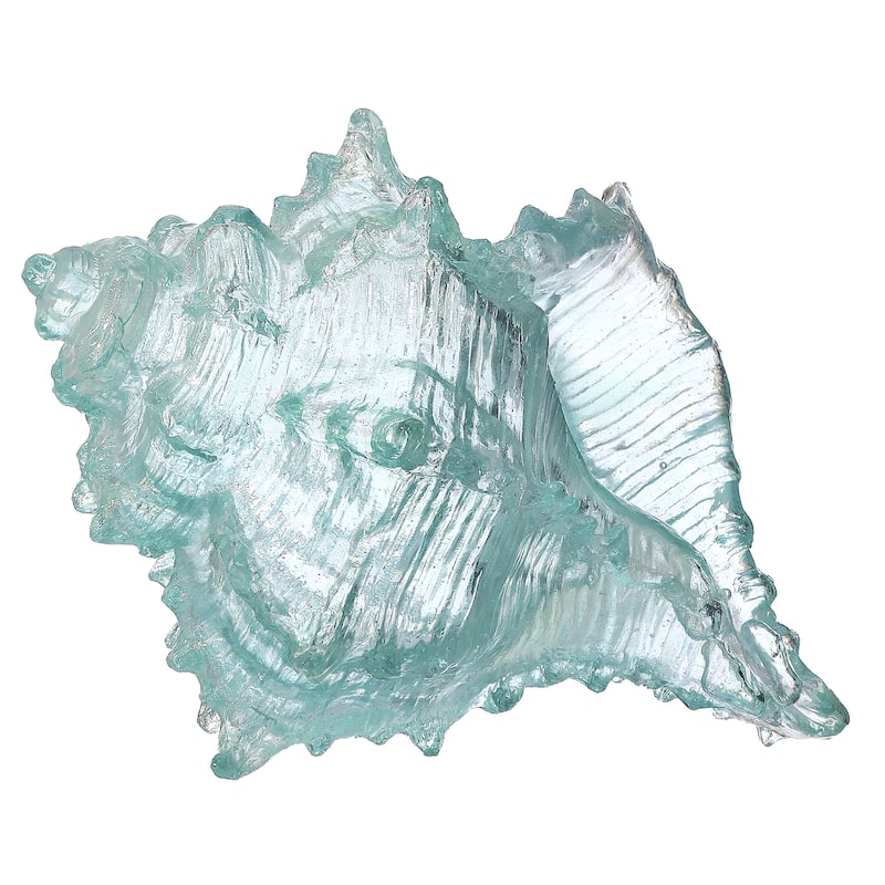 8" Clear Resin Conch Shell
