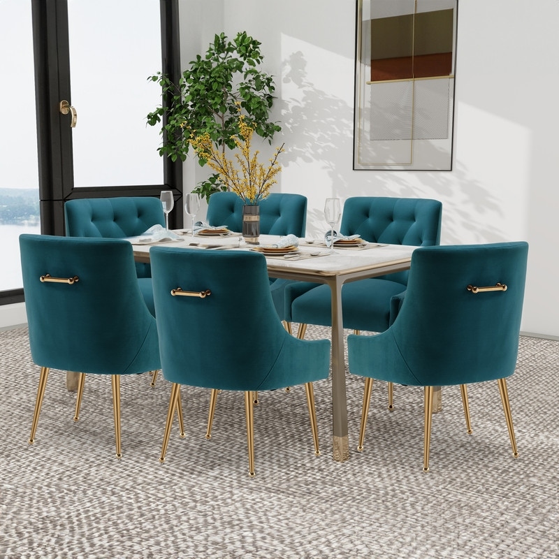 Teal dining chairs hotsell set of 6