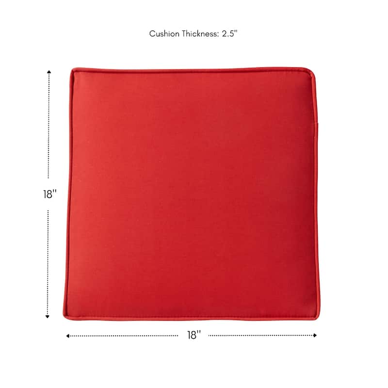 Greendale Home Fashions 18-Inch Square Outdoor Chair Pad (4-Pack)