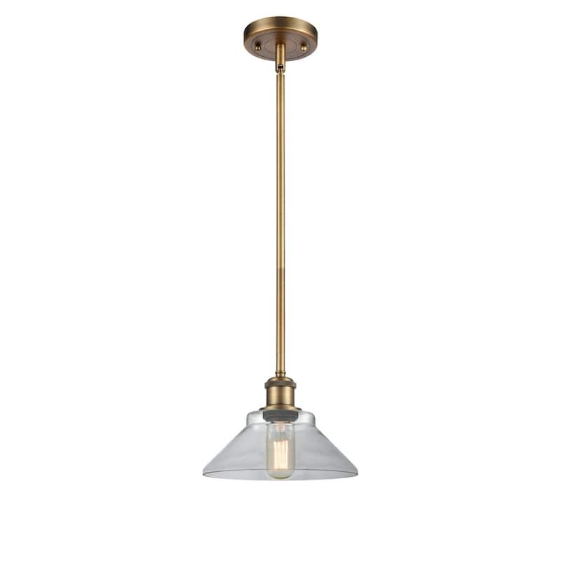 Innovations Lighting Orwell 9" Wide Mini Pendant - Brushed Brass / Clear
