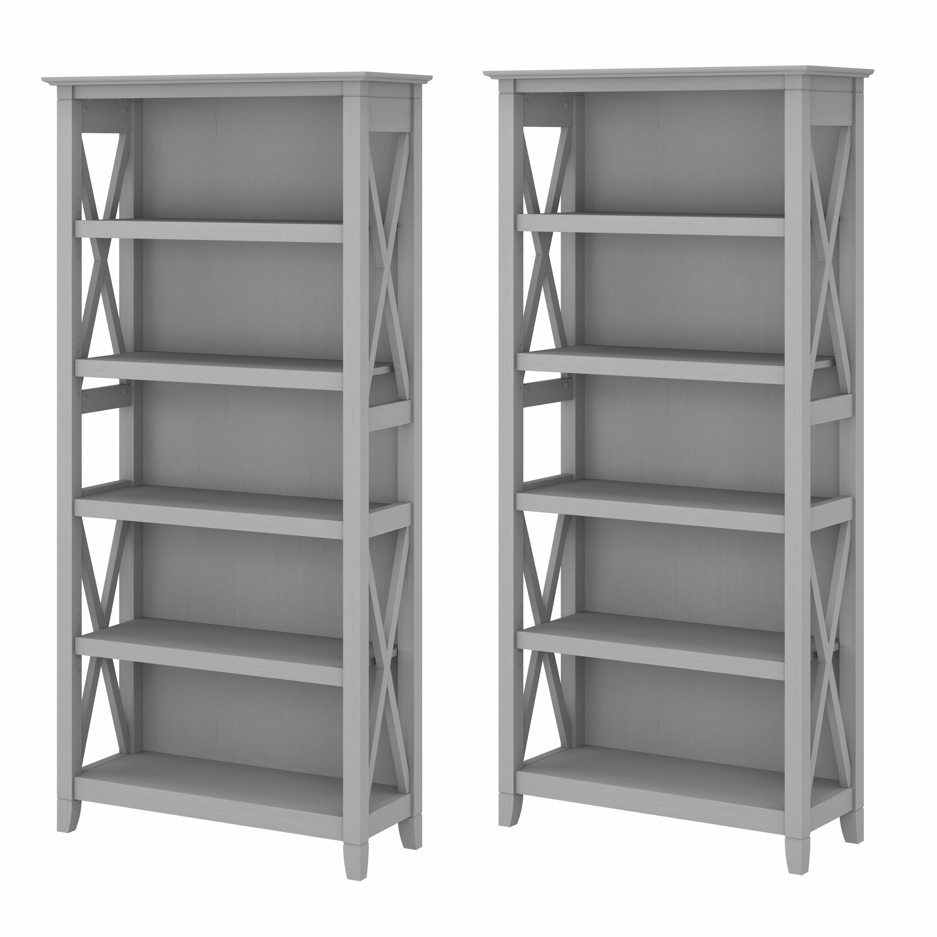 Bush furniture key west store tall 5 shelf bookcase