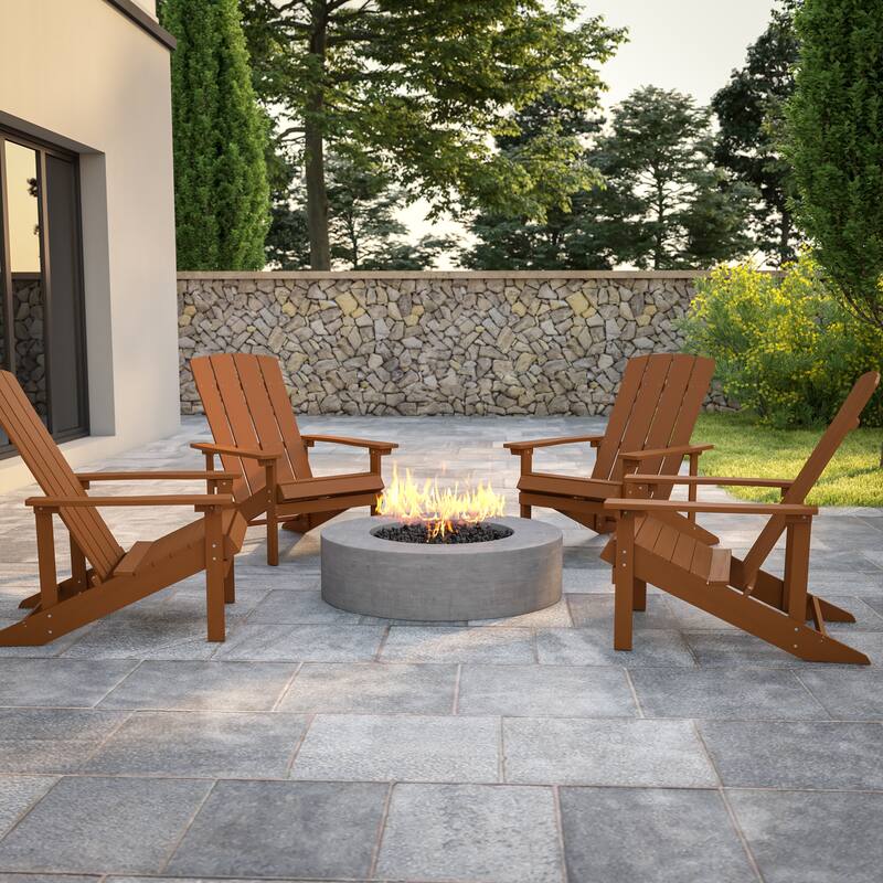 All-weather Poly Resin Wood Outdoor Adirondack Chair (Set of 4)