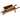 33" Brown and Black Country Flower Cart Planter