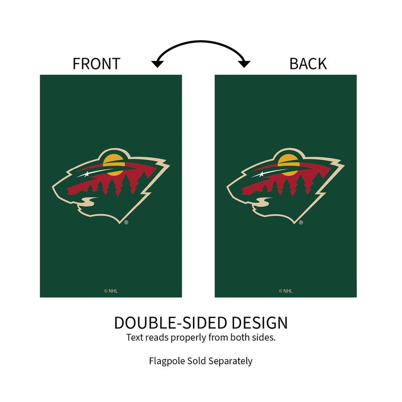 Applique Flag, House Size, Minnesota Wild
