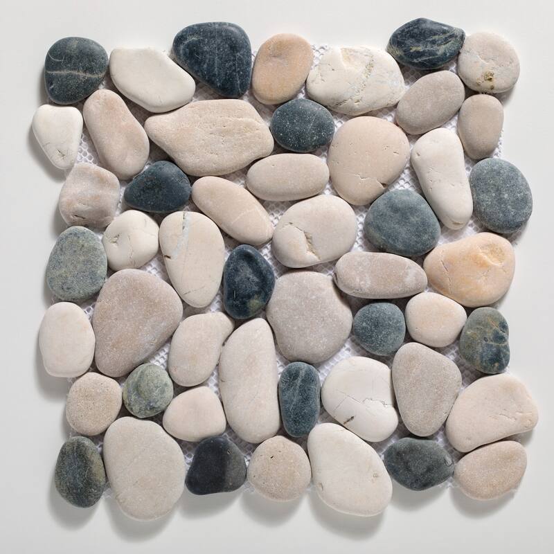 Classic Pebble 11 in. x 11 in. Mesh-Mounted Mosaic Wall and Floor Tile