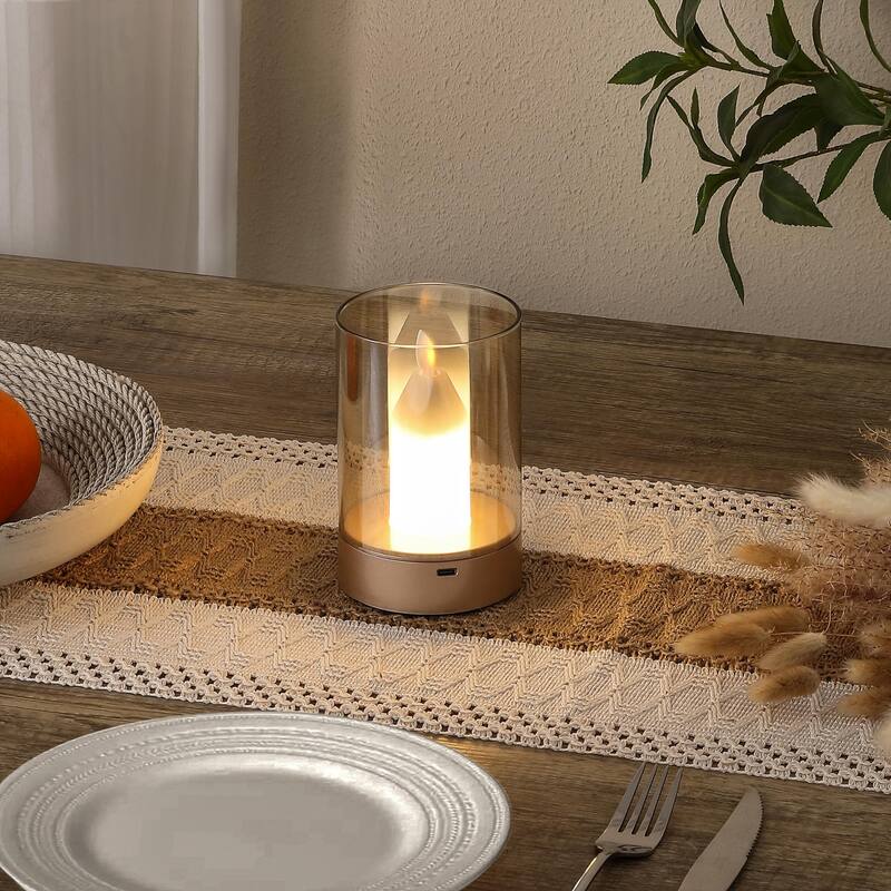 Candle Sensor Control Table Lamp Bedside Night Light - 5" H