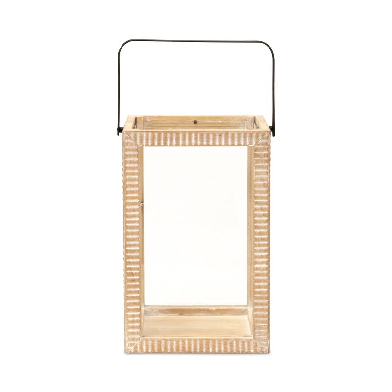 Aber Ridge Patterned Wood Lantern