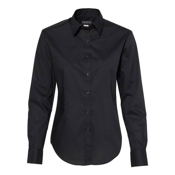 Shop Van Heusen Women S Cotton Poly Solid Point Collar Shirt
