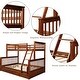 preview thumbnail 3 of 7, Twin-Over-Full Bunk Bed with Ladders and Two Storage Drawers(Can Be Separated), Walnut