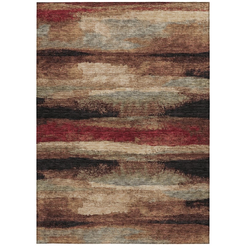 HomeRoots Abstract Transitional Rectangle Outdoor Rug