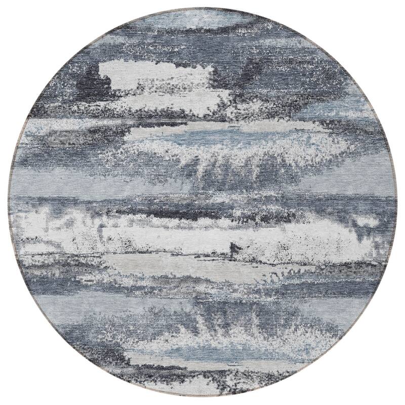 HomeRoots Abstract Transitional Rectangle Outdoor Rug