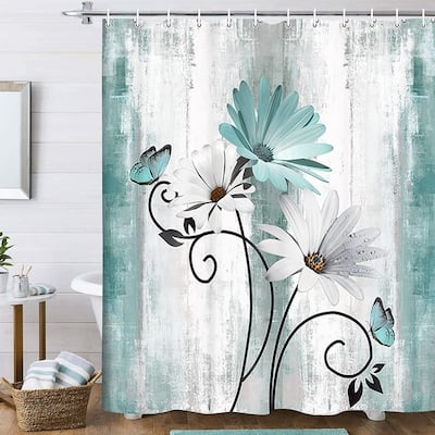 8-Gauge Shower Curtain or Liner with Mesh Storage Pockets - 72" x 72"