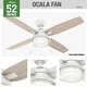 preview thumbnail 18 of 21, Hunter 52" Ocala Outdoor Ceiling Fan w/LED Light Kit and Pull Chain - Industrial, Rustic, Coastal - Damp Rated!