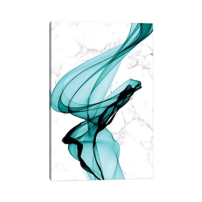 iCanvas "Teal Ribbons I" by Irena Orlov Canvas Print
