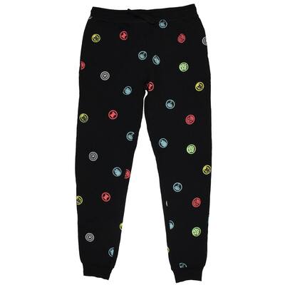 Marvel Men's All Over Print Marvel Circle Logo Lounge Jogger Pajama Pants