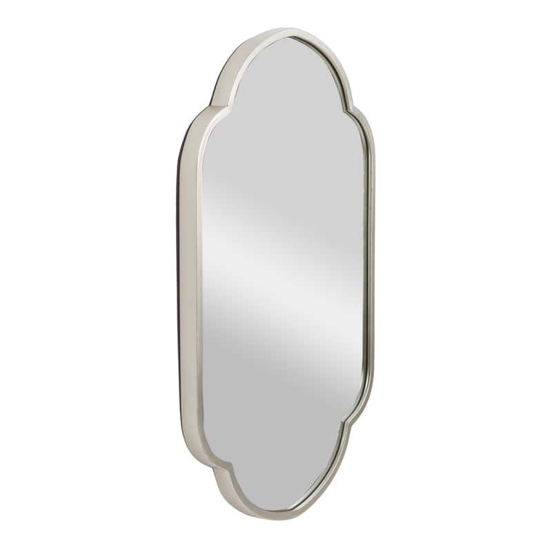 Elise Metal Arched Oval Modern Wall Mirror - 31.5"H x 20"W x 1.25"D