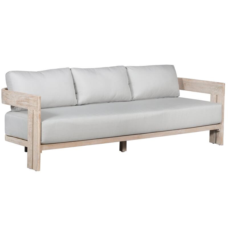 Paradiso Teak Wood Sofa Natural Look - Silver