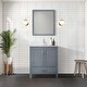 preview thumbnail 6 of 5, Jacques 30 in. W x 22 in. D Dark Grey Bath Vanity, White Quartz Top, Faucet Set, and 28 in. Mirror Grey - Chrome Finish - Single Vanities