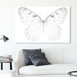 Oliver Gal 'Blanched Butterfly Minimal 2' Animals Wall Art Canvas Print ...