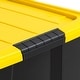 preview thumbnail 14 of 16, IRIS USA® Buckled Clear Box 60 Qt Buckle Lid - Yellow - Set of 6