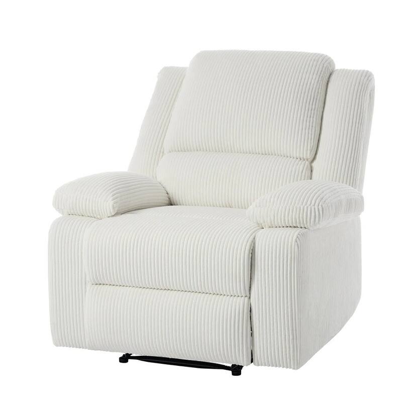 2 Piece Modern Corduroy Upholstery Push Back Manual Recliner Chair