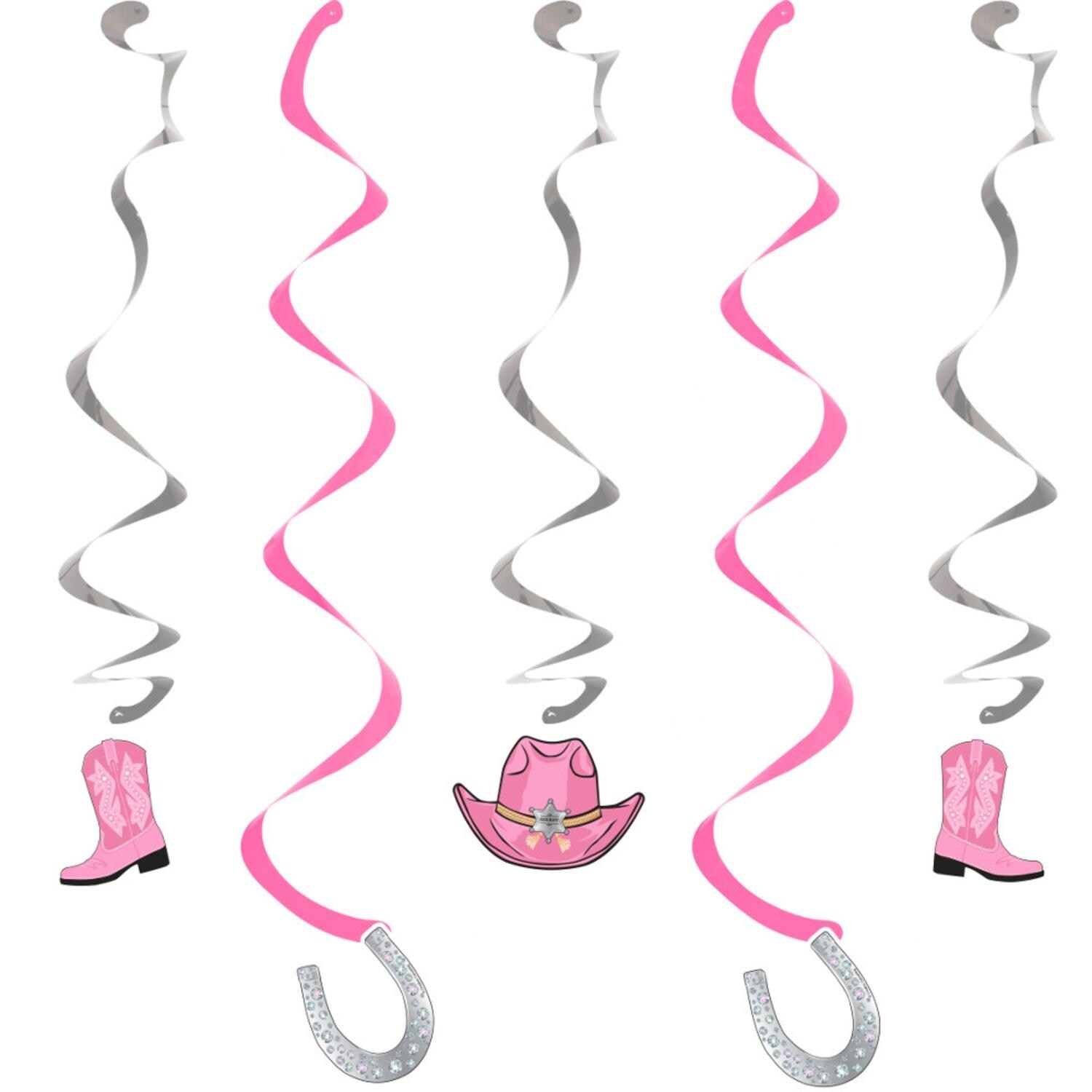Shop Club Pack Of 30 Pink Bandana Cowgirl Assorted Dizzy Danglers
