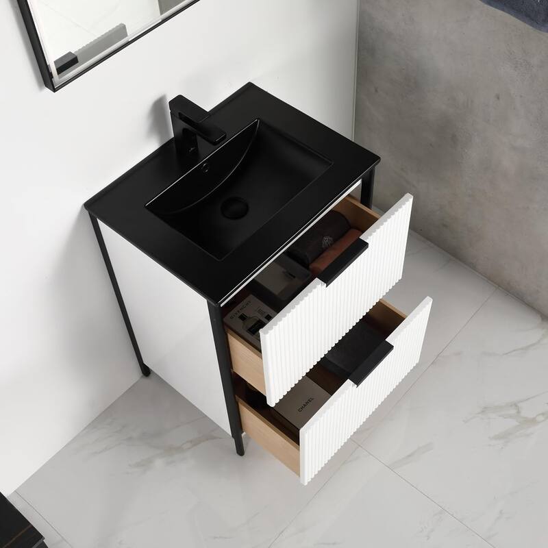 Blossom 24 Inch All Wood Freestanding Bathroom Vanity with Sink