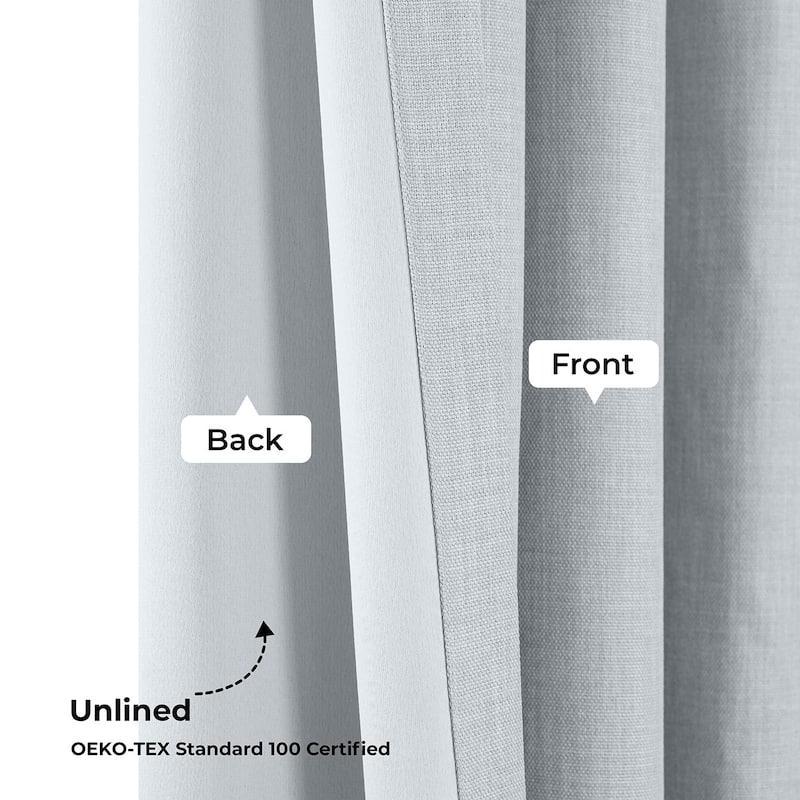 Exclusive Fabrics Textured Faux Linen Extra Wide Curtains Rod Pocket Single Panel (1 Panel)