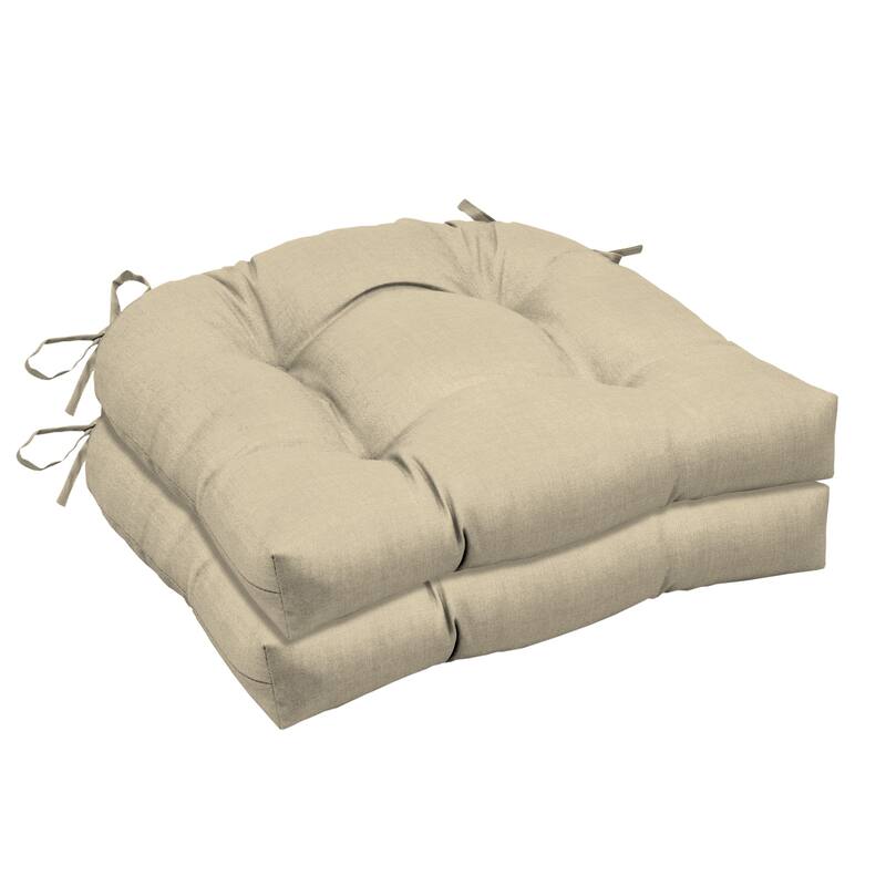 Arden Selections Patio Chair Cushion Set - 2 Count - Taupe Leala Texture
