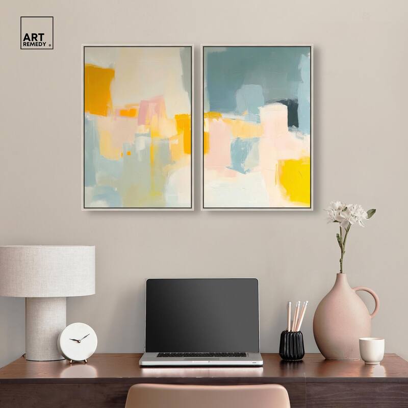 Ocean of Suns I Canvas Set of 2 by Art Remedy