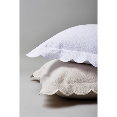 Hugo Matelasse Sham, White, Euro