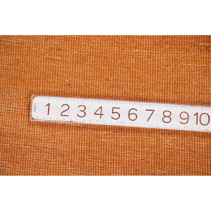 Modern Orange Gabbeh Oriental Area Rug Hand-Knotted Wool Carpet - 5'2" x 7'10"