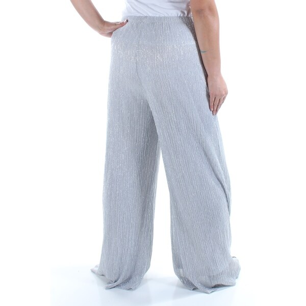 silver evening pants