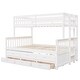 preview thumbnail 10 of 8, Twin-Over-Full Bunk Bed with Twin size Trundle , Separable Bunk Bed with Drawers for Bedroom - White