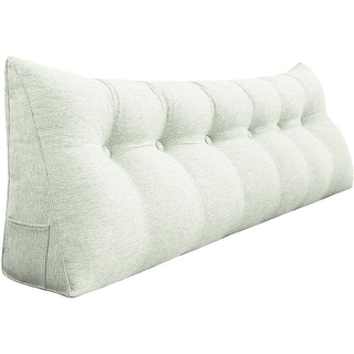 Shop Black Friday Deals On Wowmax Bed Wedge Bolster Pillow Headboard Backrest Daybed Support Off White California King Overstock 30684393