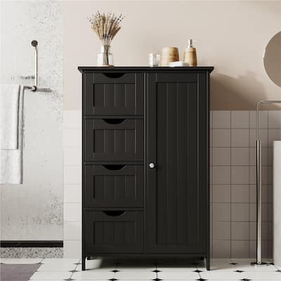 Bathroom Floor Cabinet - 11.8"D x 21.7"W x 32.5"H