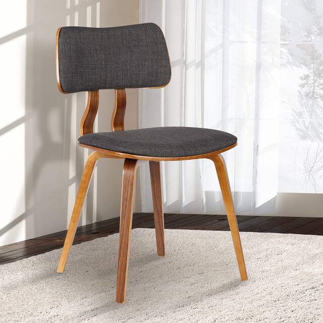 Carson Carrington Ladeplads Mid-century Walnut Chair - Charcoal