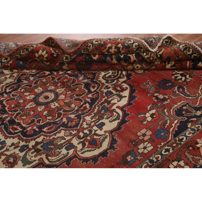 Bakhtiari Persian Antique Area Rug Hand-Knotted Wool Carpet - 7'0"x 10'0"