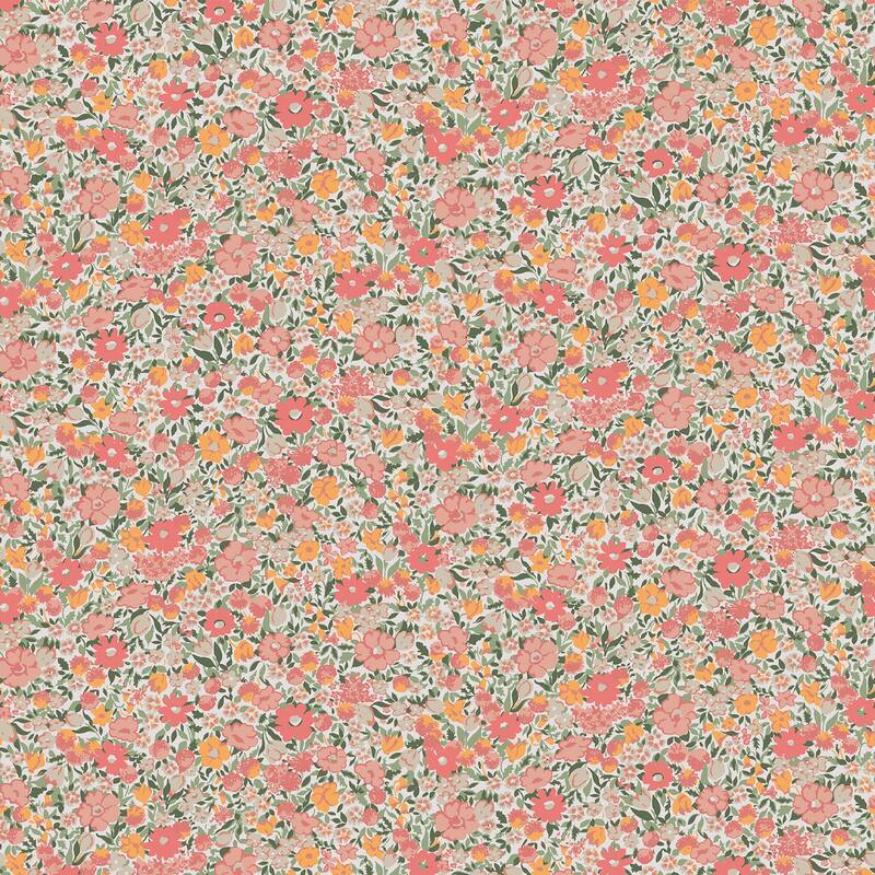 Laura Ashley Loveston Coral Pink Wallpaper