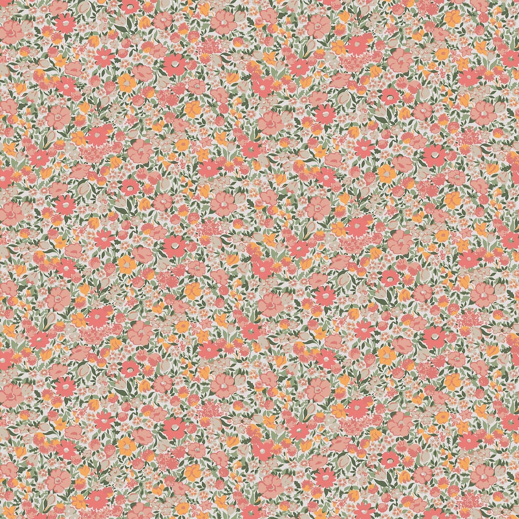 Laura Ashley Loveston Coral Pink Wallpaper